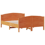 Massivholzbett ohne Matratze Wachsbraun 140x190 cm Kiefernholz