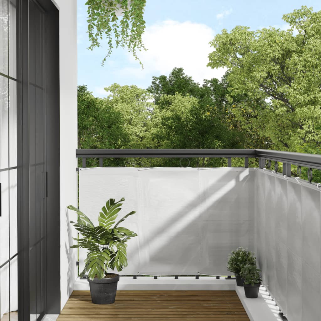 Balkon-Sichtschutz Hellgrau 90x1000 cm 100 % Polyester-Oxford