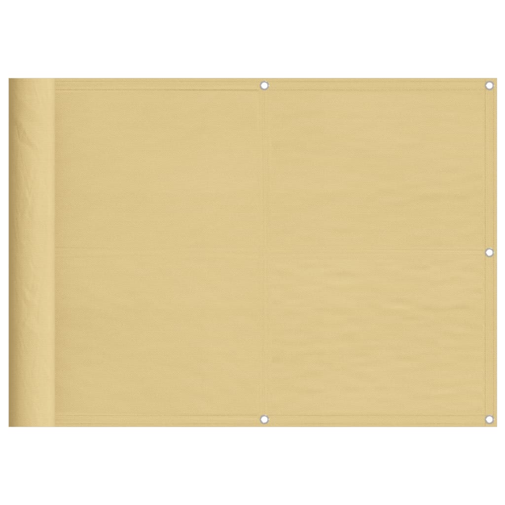 Balkonsichtschutz Sandfarben 75x600 cm 100 % Polyester-Oxford