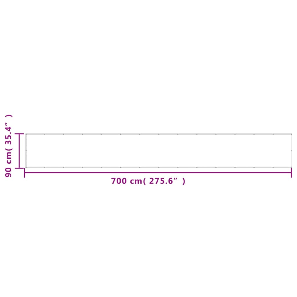 Balkon-Sichtschutz Sandfarben 90x700 cm 100% Polyester-Oxford