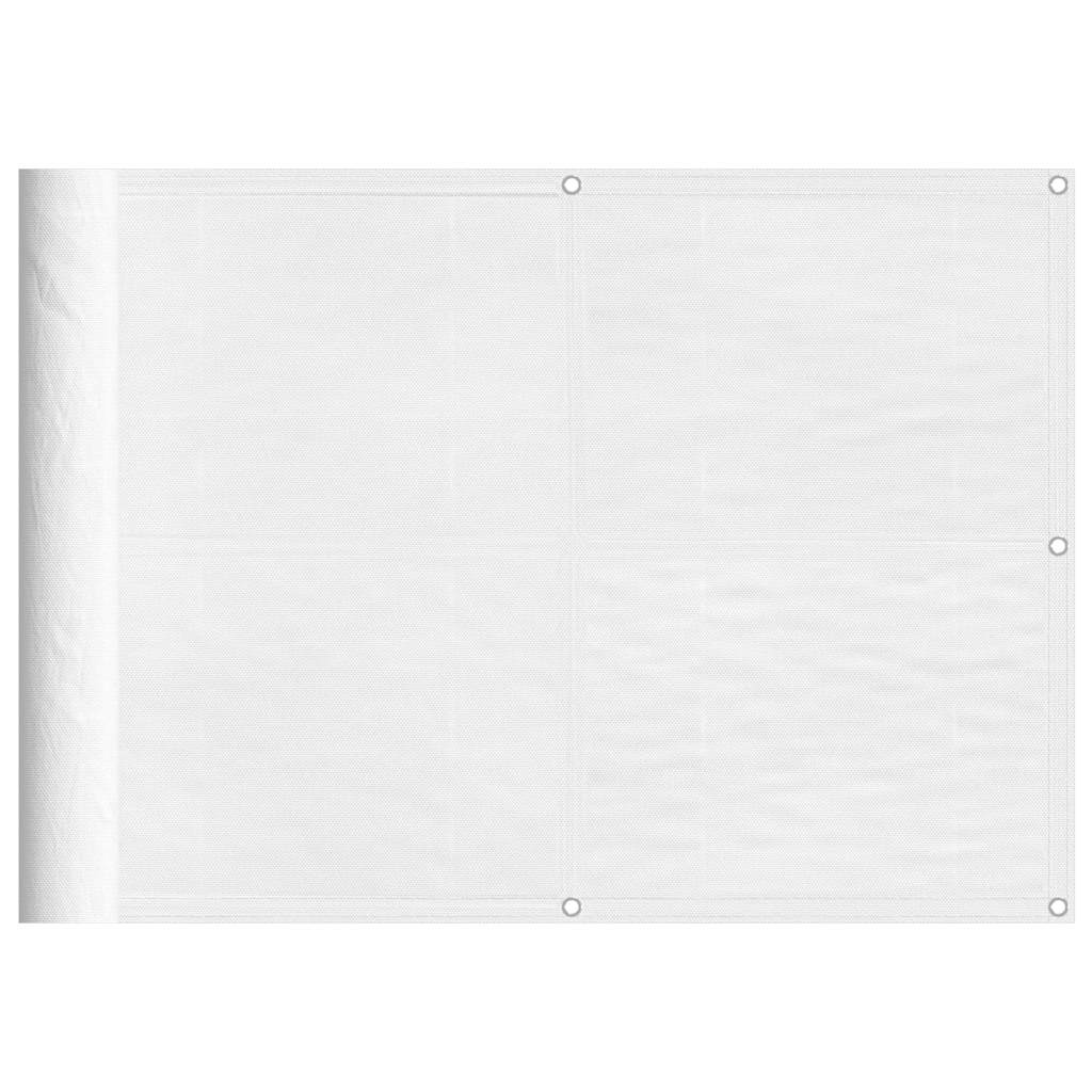 Balkon-Sichtschutz Weiß 75x800 cm 100 % Polyester-Oxford