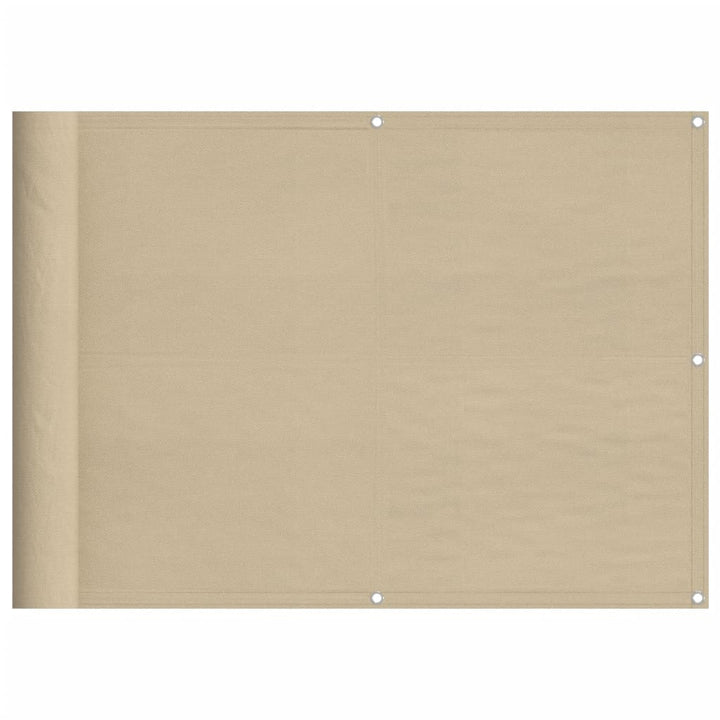 Balkon-Sichtschutz Beige 75x700 cm 100 % Polyester-Oxford