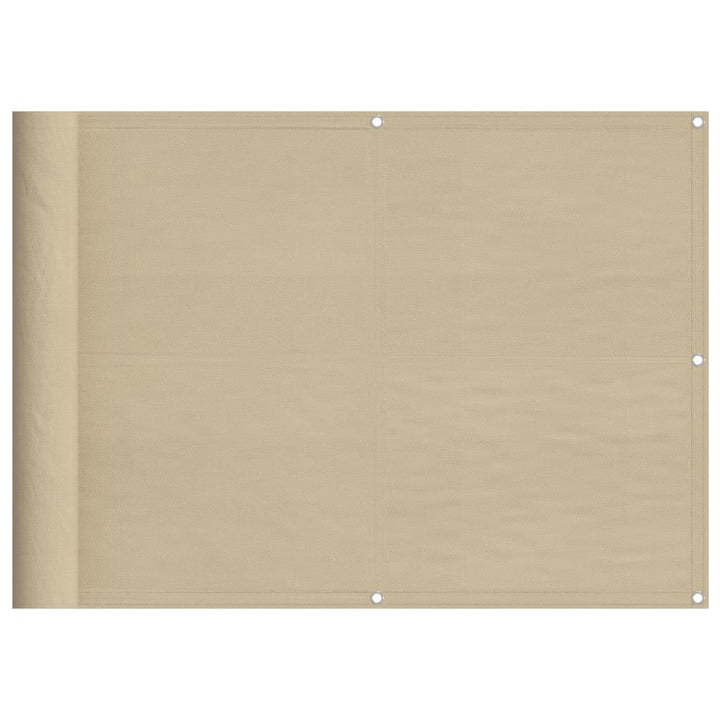 Balkon-Sichtschutz Beige 75x800 cm 100 % Polyester-Oxford