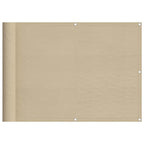 Balkon-Sichtschutz Beige 75x1000 cm 100 % Polyester-Oxford