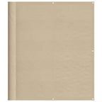 Balkon-Sichtschutz Beige 120x700 cm 100 % Polyester-Oxford