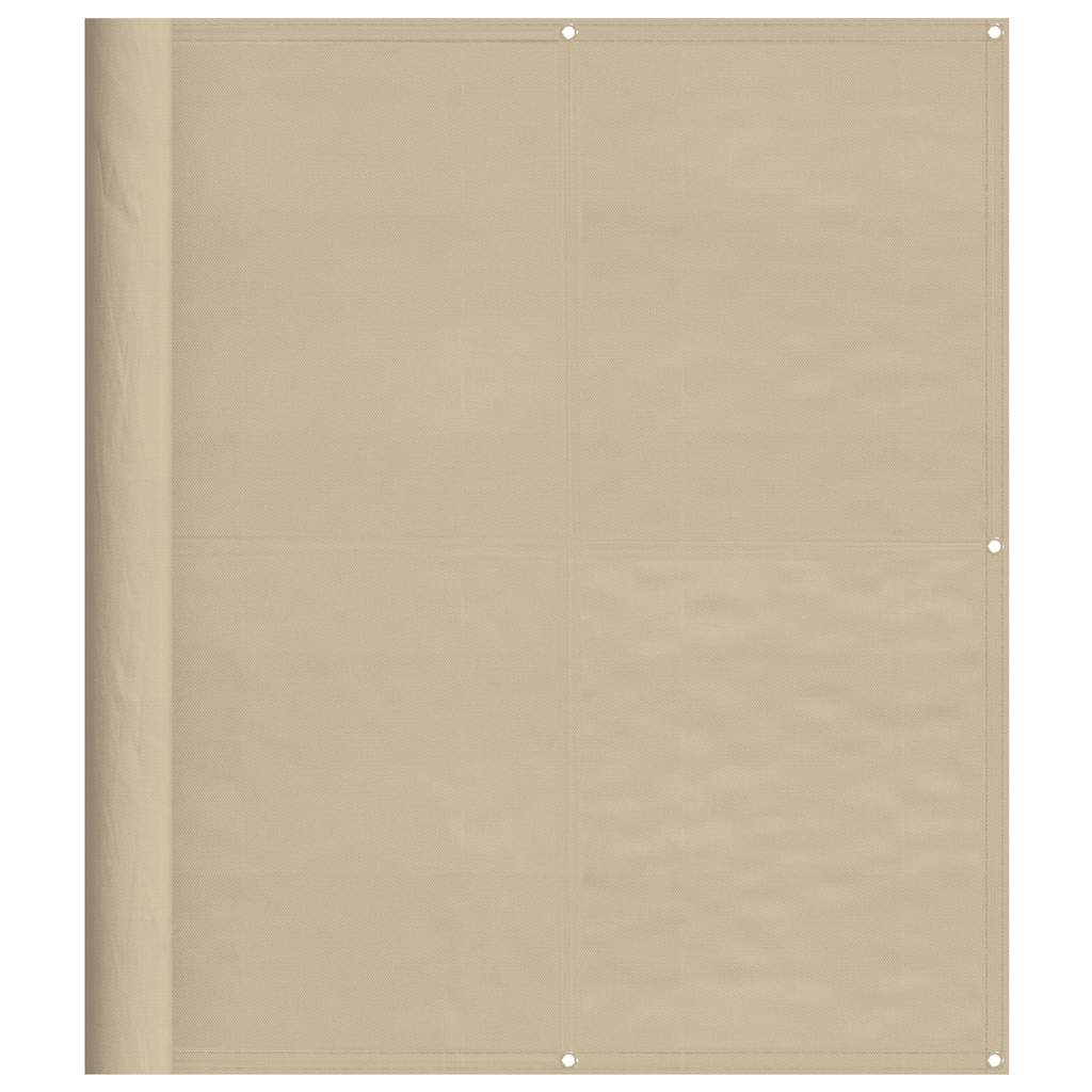 Balkon-Sichtschutz Beige 120x700 cm 100 % Polyester-Oxford