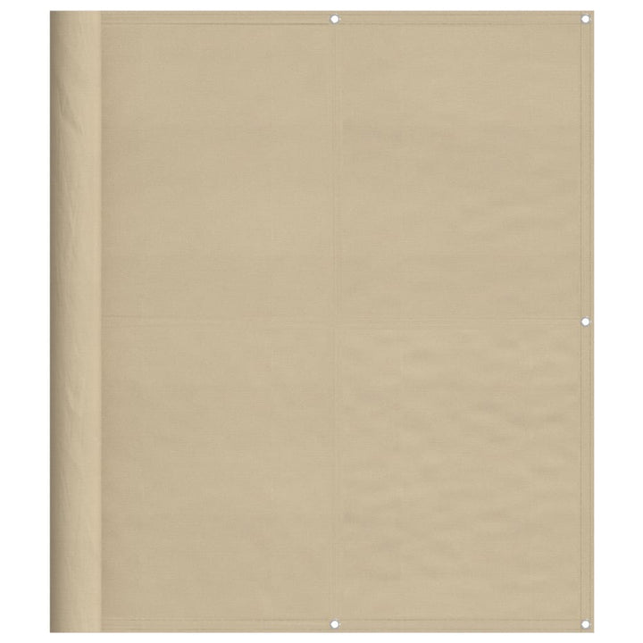 Balkon-Sichtschutz Beige 120x1000 cm 100 % Polyester-Oxford
