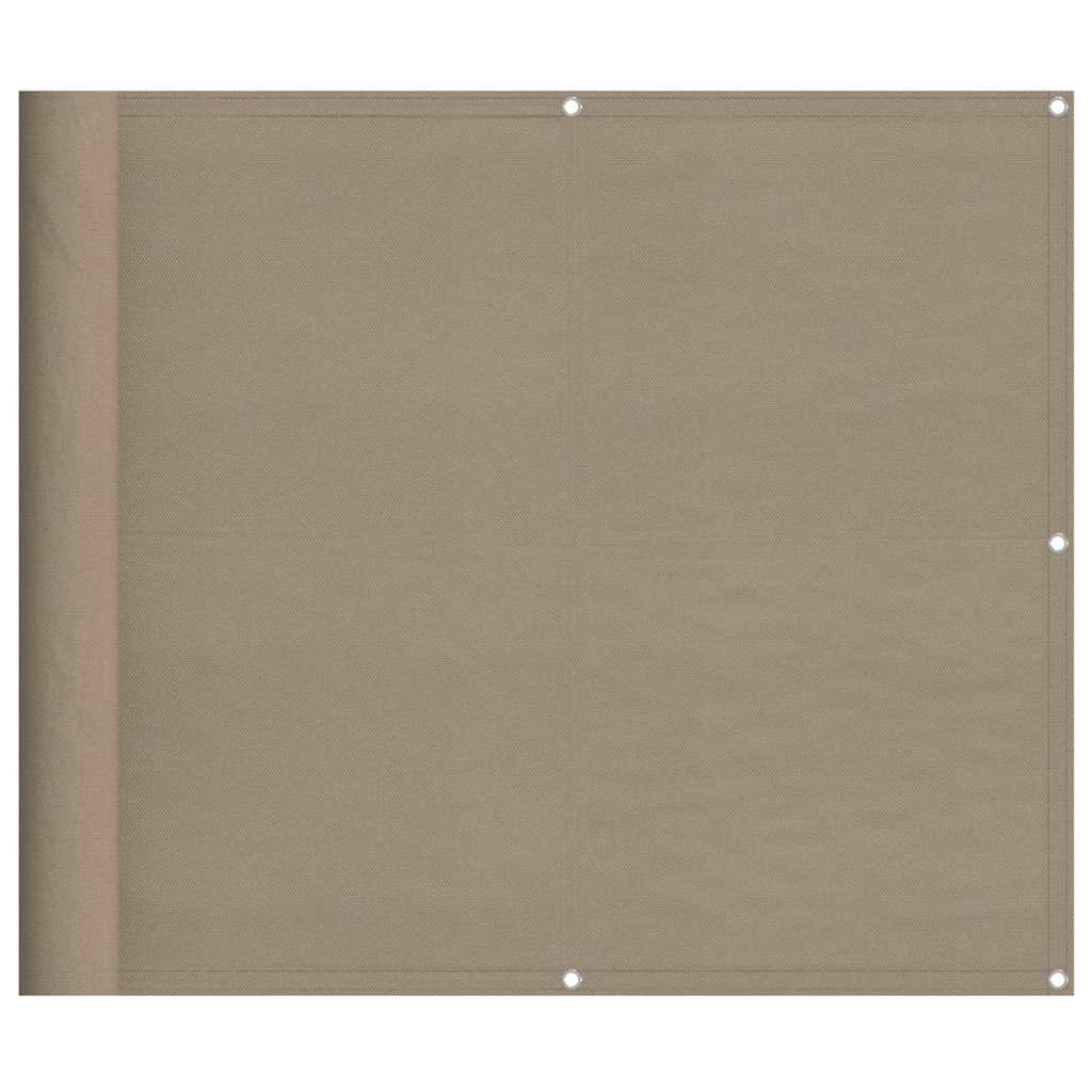 Balkon-Sichtschutz Taupe 90x800 cm 100 % Polyester-Oxford