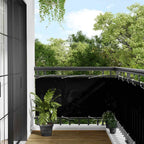 Balkon-Sichtschutz Schwarz 75x800 cm 100 % Polyester-Oxford