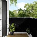 Balkon-Sichtschutz Schwarz 120x800 cm 100 % Polyester-Oxford