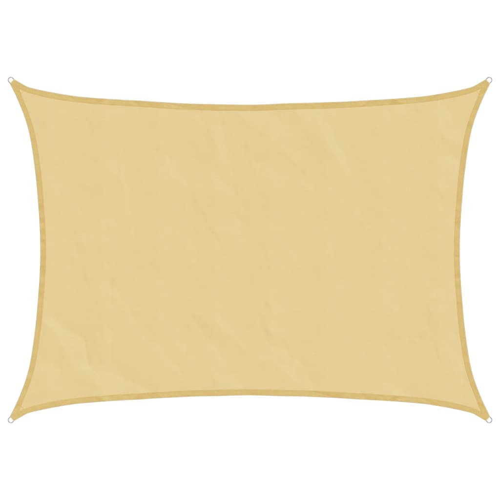 Sonnensegel Sandfarbe 8x6 m 100% Polyester Oxford