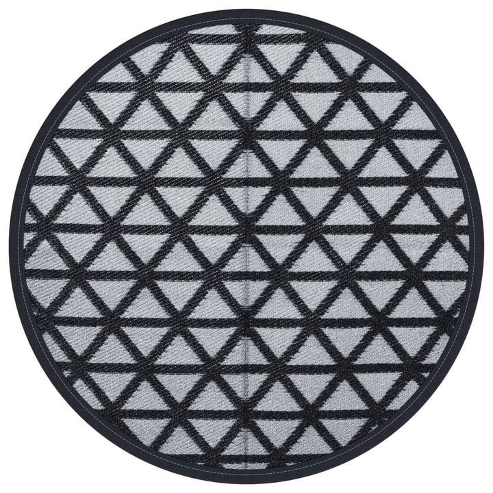 Outdoor-Teppich ARAKIL Schwarz Ø120 cm PP