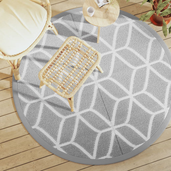Outdoor-Teppich ARAKIL Grau Ø160 cm PP