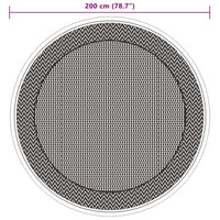 Outdoor-Teppich Grün Ø200 cm PP