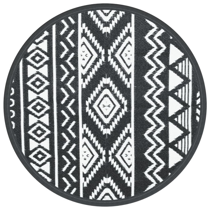 Outdoor-Teppich ARAKIL Schwarz Ø120 cm PP