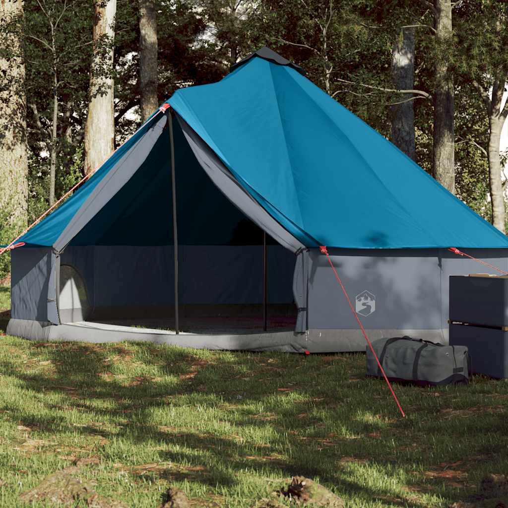 Tipi-Familienzelt 6 Personen Blau Wasserdicht