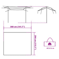 Tarp Blau 360x294 cm Wasserdicht