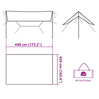 Tarp Blau 420x440 cm Wasserdicht