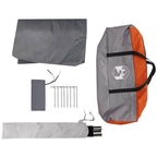 Tarp Grau und Orange 430x380x210 cm Wasserdicht