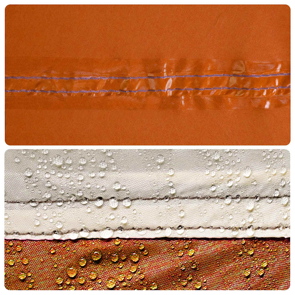 Tarp Grau und Orange 430x380x210 cm Wasserdicht