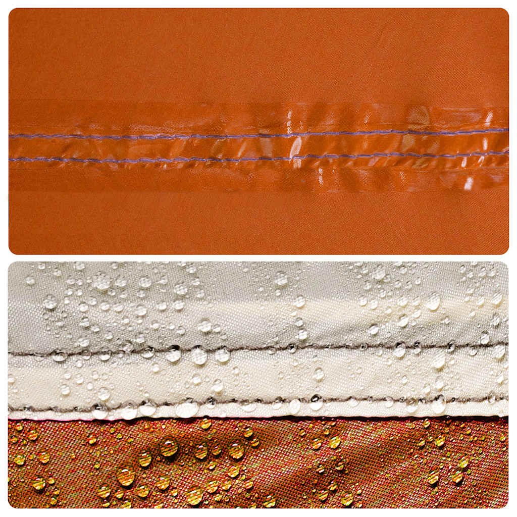 Tarp Grau und Orange 460x305x210 cm Wasserdicht