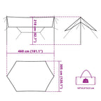 Tarp Grau und Orange 460x305x210 cm Wasserdicht