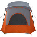 Campingzelt 5 Personen Grau und Orange Wasserdicht