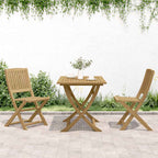 Gartenstühle 2 Stk. Klappbar 44x50x88 cm Massivholz Akazie