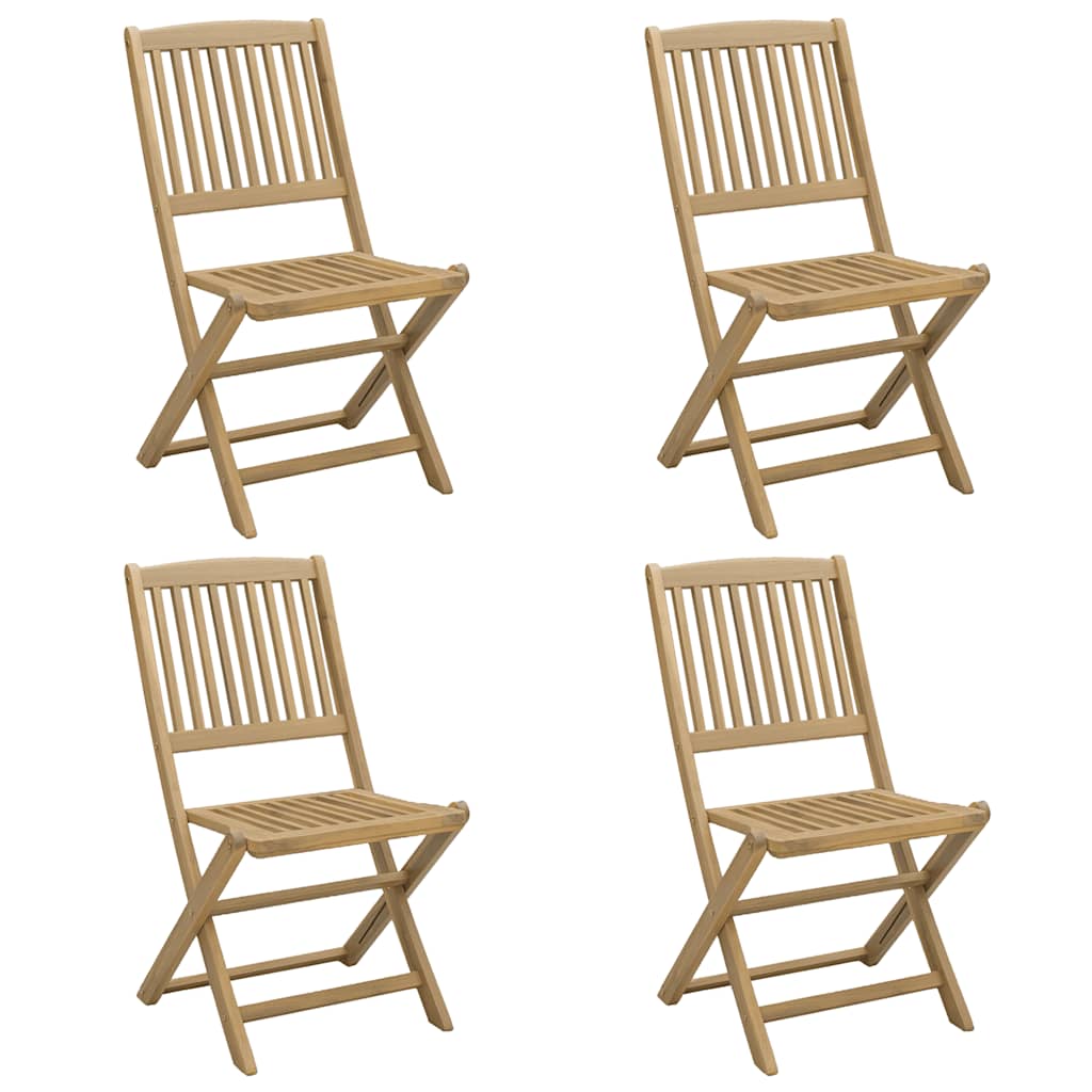 Gartenstühle 4 Stk. Klappbar 44x50x88 cm Massivholz Akazie