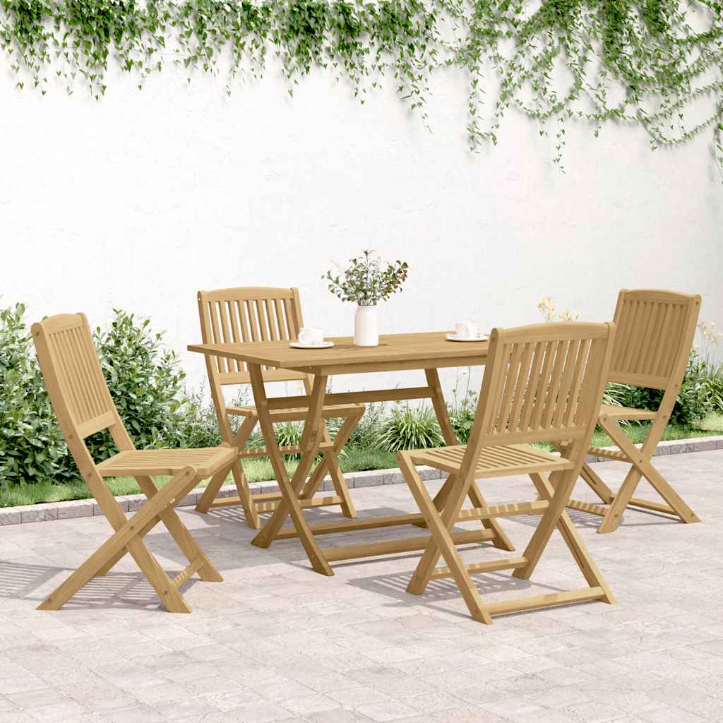 Gartenstühle 4 Stk. Klappbar 44x50x88 cm Massivholz Akazie