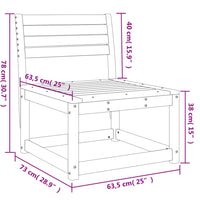 Gartensofa Wachsbraun Massivholz Kiefer