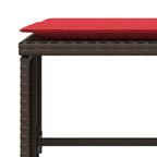 Gartenstuhl mit Fußhocker Braun Poly Rattan