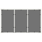Gartentisch mit Glasplatte Weiß 150x90x75 cm Poly Rattan