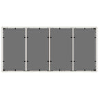 Gartentisch mit Glasplatte Weiß 190x90x75 cm Poly Rattan