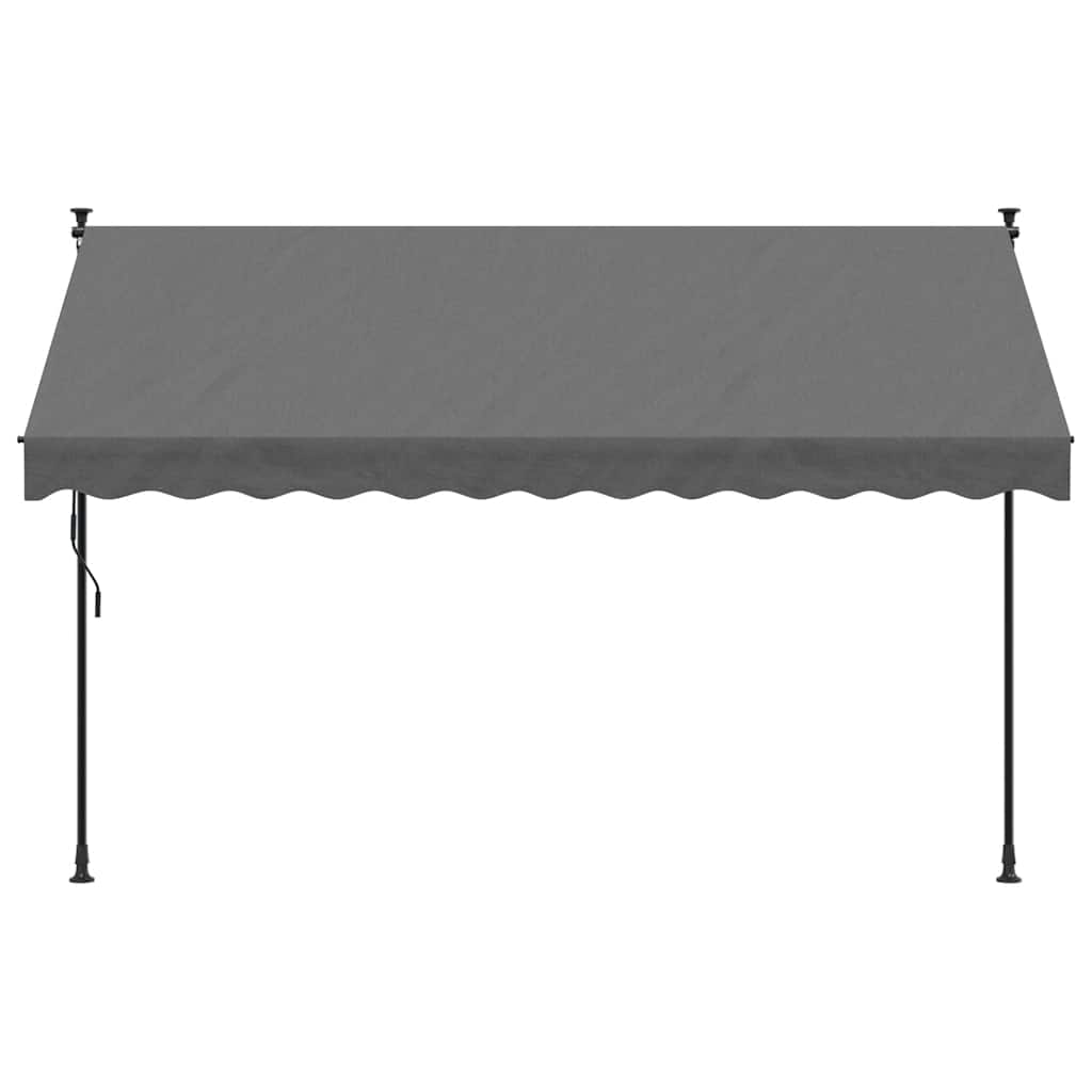 Markise Einziehbar Anthrazit 300x150 cm Stoff und Stahl