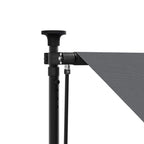 Markise Einziehbar Anthrazit 400x150 cm Stoff und Stahl