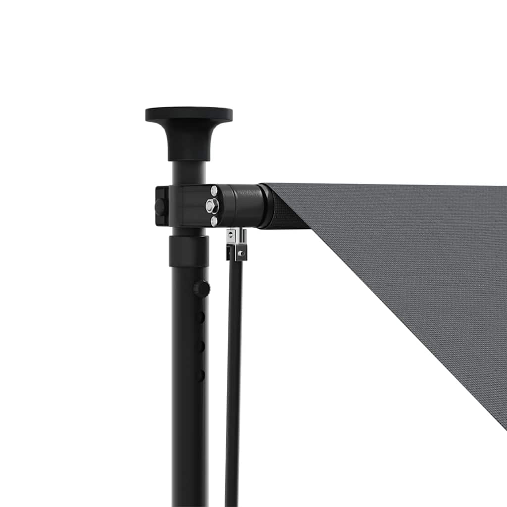 Markise Einziehbar Anthrazit 400x150 cm Stoff und Stahl