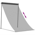 Markise Einziehbar Anthrazit 100x150 cm Stoff und Stahl