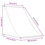 Markise Einziehbar Anthrazit 100x150 cm Stoff und Stahl
