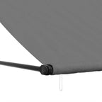 Markise Einziehbar Anthrazit 400x150 cm Stoff und Stahl