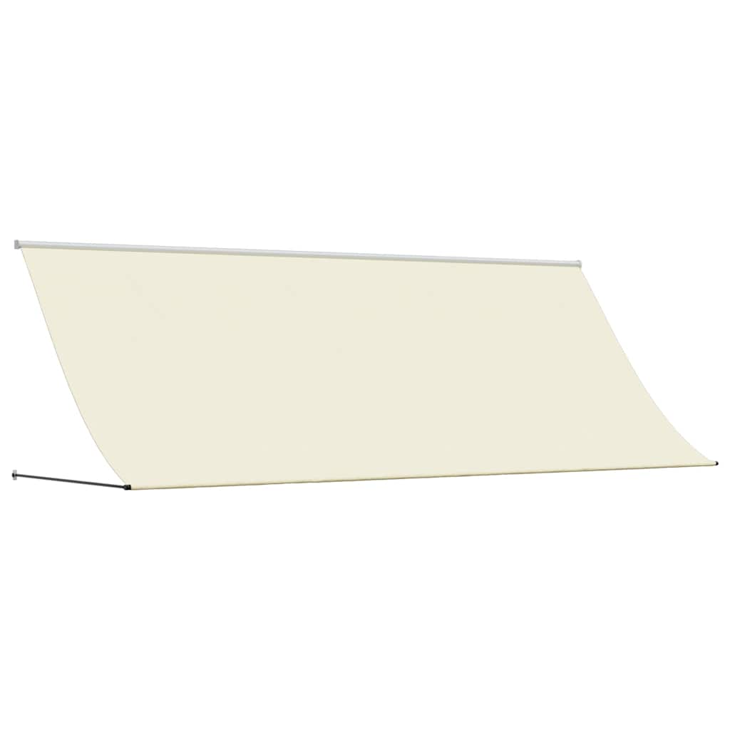 Markise Einziehbar Creme 400x150 cm Stoff und Stahl