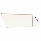 Markise Einziehbar Creme 400x150 cm Stoff und Stahl