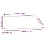 Markise Einziehbar Creme 400x150 cm Stoff und Stahl