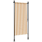 Außenrollo Orange und Weiß 120x270 cm Stoff und Stahl