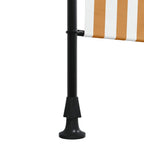 Außenrollo Orange und Weiß 120x270 cm Stoff und Stahl