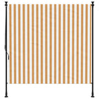 Außenrollo Orange und Weiß 150x270 cm Stoff und Stahl