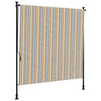 Außenrollo Gelb und Weiß 200x270 cm Stoff und Stahl