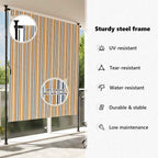 Außenrollo Gelb und Weiß 200x270 cm Stoff und Stahl