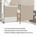 Außenrollo Gelb und Weiß 200x270 cm Stoff und Stahl