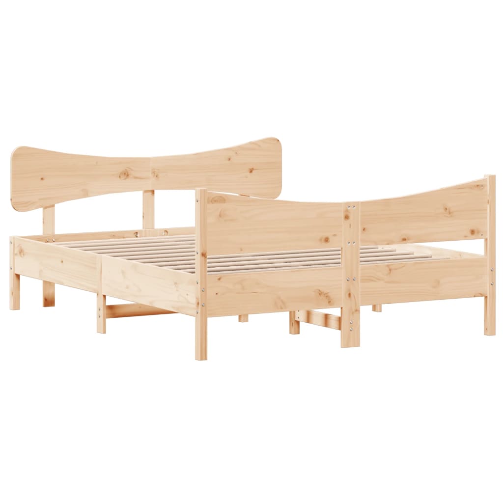 Massivholzbett ohne Matratze 135x190 cm Kiefernholz